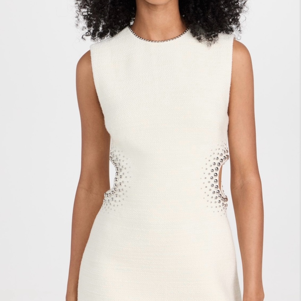 A.L.C. Cream Mini Dress with Silver Accents - Picture 12 of 16